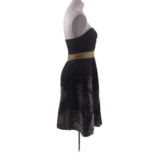 Anthropologie Floreat Floral Embroidered Strapless Dress - Picture 3 of 16